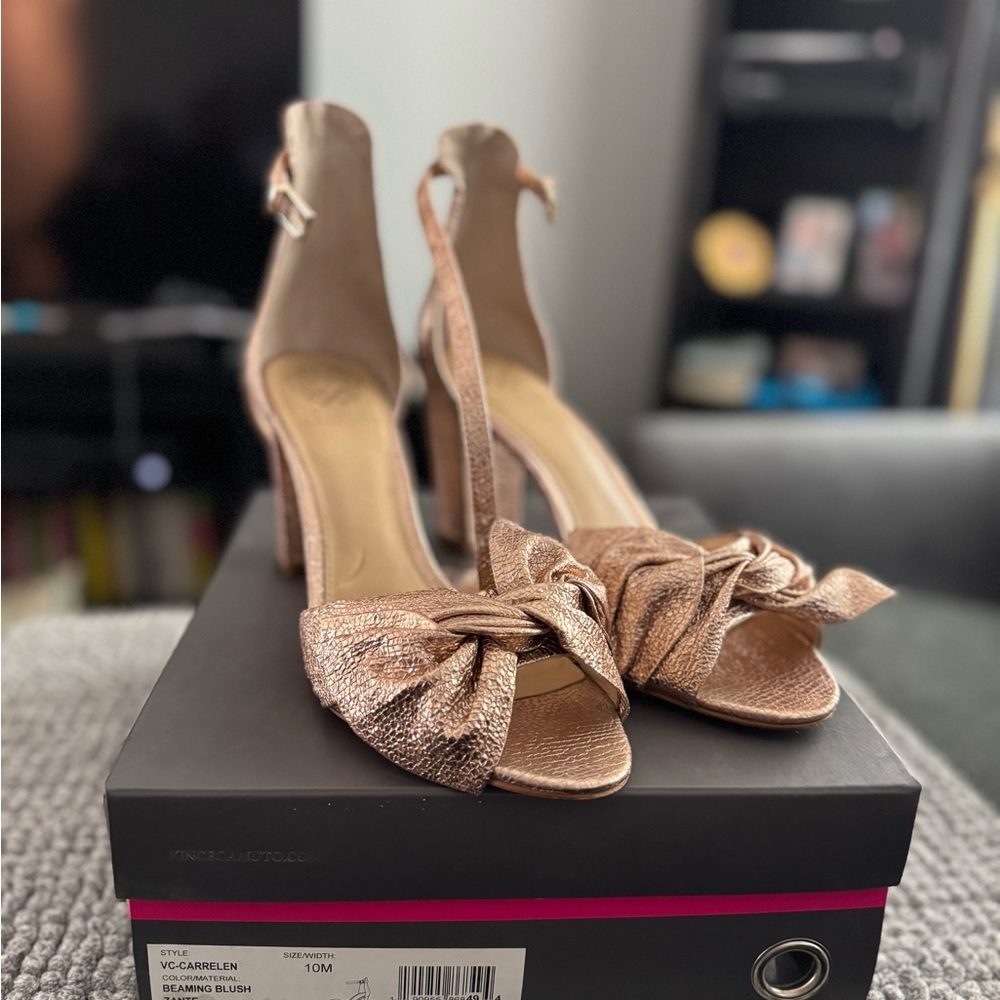 Vince Camuto Carrelem Heeled Sandals in Blush